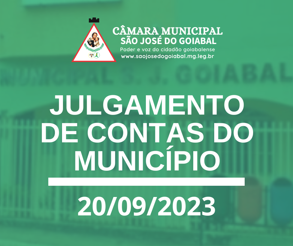 Câmara julgará as contas municipais em 20/09